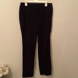 Worthington Navy Straight Leg Hook & Eye Closure Pants [Size: 14]